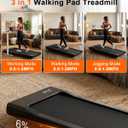 Superun Walking Pad with 6% Incline, Under Desk Treadmill for Home Office, 3 in 1 Portable Walking pad Treadmill with Remote Control, 2.5HP Quiet Mini Treadmills, 300 lbs Capacity