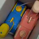 EagleStone 2 Pack Bubble Guns with 4 Bottles Solution, Automatic Bubble Machine Blaster for Kids & Adults  Light Up Summer Toy for Outdoor, Birthday Gifts, Easter, Wedding Party Favor Bubble (Blue,pink)