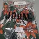 JOGAL Men's Flower Casual Button Down Short Sleeve Hawaiian Shirt Suits Small Green