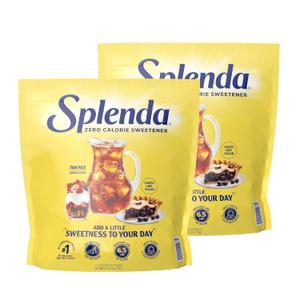 SPLENDA Zero Calorie Sweetener, Granulated Sugar Substitute, Resealable Twin Pack Bags, 25.22 Ounce (Each Pouch: 12.61 oz) (EXP 04/01/29)