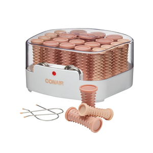Conair Double Ceramic Hot Rollers for Long, Medium, and All Hair  Hair Curler  Hair Roller Clips Included  1/2 inch, 3/4 inch, and 1 inch Rollers