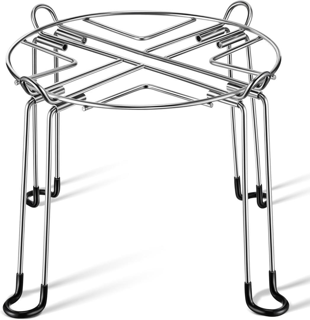 Dreyoo 10" Diameter by 8" Tall Gravity Fed Water Filter System Stand, Detachable Stainless Steel Under Sink & Countertop Filtration Stand Compatible with Berkey Water Filter,Royal,Travel System