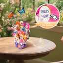 2 x Mini Birthday Cards, Birthday Gift Card with Music and Light, Flower Bouquet 3D Card with Butterflies for Mom, Women, Wife (Butterfly & Daisy)