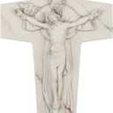 ShineOnAngel Holy Trinity Crucifix Wall Cross, 10inch Holy Cross Religious Modern Home Wall Decoration Hand Painted Marble Effect Religious Wall Dcor and Spiritual Gifts