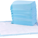 Basics Dog and Puppy Pee Pads, 5Layer LeakProof Super Absorbent, QuickDry Surface, Potty Training, Regular (22x22"), 50 Count, Blue & White