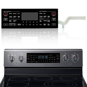DG34-00032A Oven Membrane Switch Overlay  Compatible with Samsung Range NE59J7750WS, NE59J7850WG, NE59J7850WS  Black Touchpad Panel