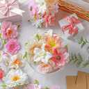 12 Pcs 79.2 ft Artificial Flower Garland Hanging Decorations Fake Floating Floral Garlands Dangling Flower Decorations for Party Background with Hooks for Birthday Home Garden(Cute Style)