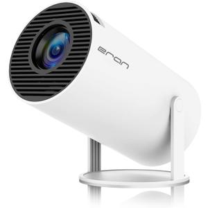 Mini Projector, HY300 PRO Portable Projector, Support 4K 1080P with Dual-Band WIFI6 5G Wireless 5.2 Bluetooth Android 13, 180 Rotatable, Auto Keystone Correction, 35"-130" Screen Video Projector (HY300PRO-A)