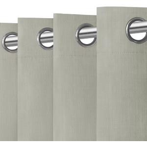 Easy-Going Linen Look 100% Blackout Curtain 52x84 Inch Window Curtain Drapes for Bedroom, Living Room Thermal Insulated Room Darkening (Set of 2 Panels, Stone)