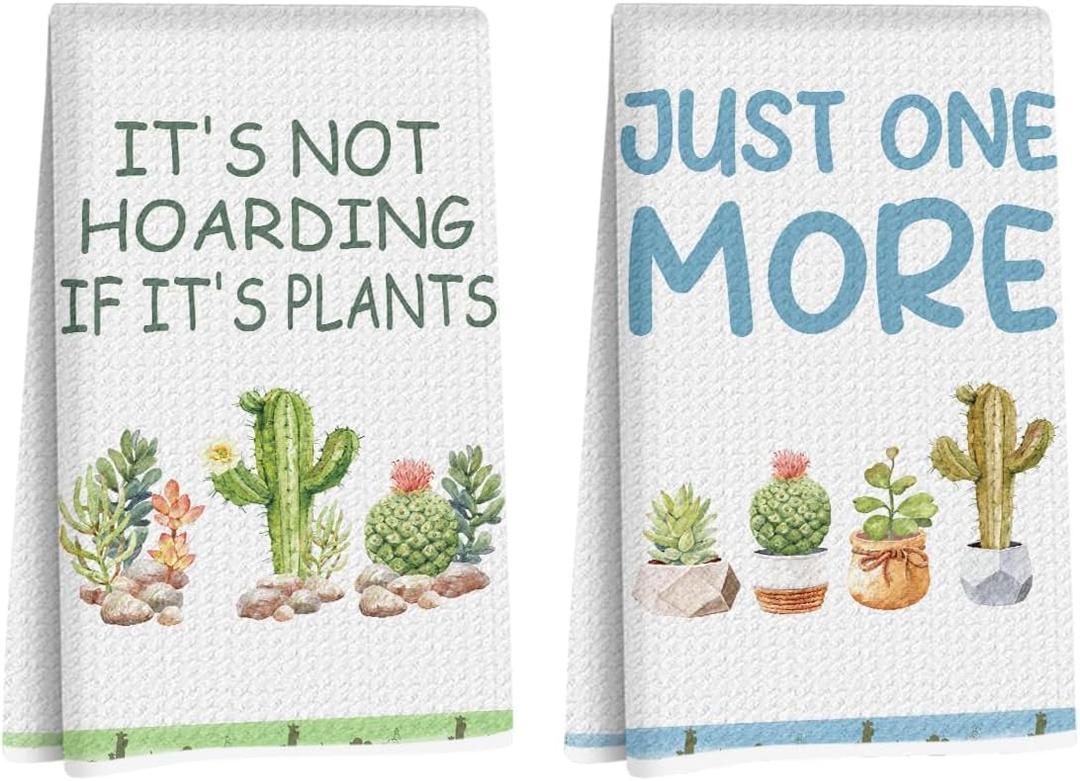 4 x 2PCS Gardening Gifts for Plant Lovers Kitchen Towel, Plant Gifts for Women, 14 x 24 inches