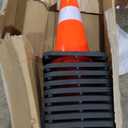 CAMMOO 10 Pack 28 Inch Traffic Cones with Black Base, from -22 to 131, MUTCD-Compliant Orange Safety Cone with Reflective Collar Extra Caution Tape for Parking Lot, Construction Work, Road Safety