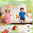 5 in 1 Musical Jump, Bean Bag Toss Ring Game, Baseball Toys and Stomping Launch Rocket Launcher for Kids Remote Control Indoor Outdoor Sports Toys for Kids Ages 4-8 3-5 Birthday Easter Gifts