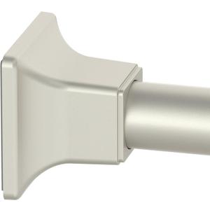 Nickel Shower Curtain Rod No Drilling,1 Inch Diameter Adjustable Showe Rod 30 to 80 Inch,Tension Rods for Windows,Closet Rods,Bathroom