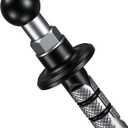 BRCOVAN Metal Motorcycle Fork Stem Mount Base with 17mm TPU Ball for Stems 12mm to 25.4mm in Diameter, Compatible Motorcycle Bike Phone Mount Holder with 17mm Ball Socket