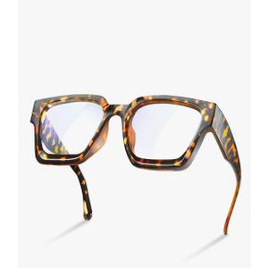 livho Oversized up to 99% Blue Light Blocking Glasses for Woman - Rectangle Fashion Glasses for Computer, Chic Preppy Frame,  *Coco Tortoise
