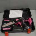 Pink Mini Chainsaw Cordless 6 inch - Electric Hand Held Chain Saw Battery Powered with Power Indicator - Rechargeable Portable Small Chainsaw for Women, Yard Tools Gifts for Gardeners Woman