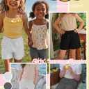 3 Pack Girls' Shorts | Summer, Drawstring, Elastic Waist, Casual, Athletic, Loose Shorts, with Pockets, Back to School