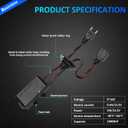 2PCS H7 LED Light Canbus Decoder: Anti Flicker Harness, Resistor Decoders Error Free, LED Warning Canceller Resistor Adapter, H7 Decoder Upgrade with Waterproof Rubber Ring