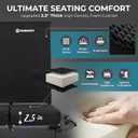 FUNDANGO Extra Wide Stadium Seats with Back Support for Adults, Padded Bleacher Chairs with Back and Cushion, Folding Bleacher Seats with Shoulder Strap for Football Baseball Sports, 18"W x 17.7"D x 21.7"H