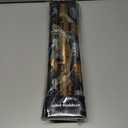 2 x Garbendy Black Gold Foil Christmas Wrapping Paper Roll - Mini Roll - 17 inch X 120 inch Per roll - Reversible 3 Different Design with Glitter Metallic Foil Shine (42.5 sq.ft.ttl)