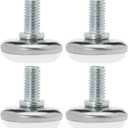 uxcell M8 x 25 x 30mm Screw on Furniture Glide Leveling Feet Floor Protector Adjustable Leveler for Chair Machine Leg 4 Pack