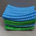 Halloscume 6 Pcs Exercise Hoop Detachable Fitness Rings Adjustable Plastic Toy Fitness Hoop Playground Toys Colored Circles for Teens Games Gymnastics Agility, 28 Inch(Green,Blue)