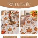 Romanstile Fall Table Runner 13 x 72 Inch, Autumn Thanksgiving Brown Maple Leaves Harvest Farmhouse Style Table Decoration for Dining, Holiday, Party Decor