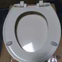 Bemis Aurora Slow Close Toilet Seat, Easy Clean Hinges and Adjustable Perfect Fit Plastic Seat, Made in USA, Round, Biscuit