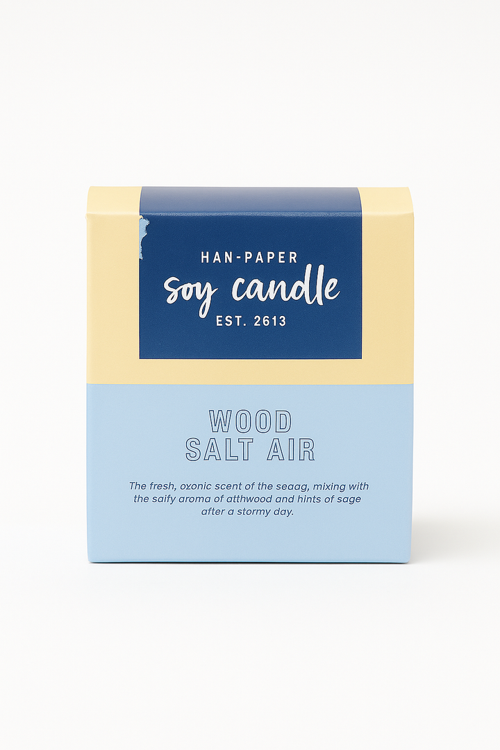 Hand-Poured Soy Cable 9oz Drift Wood Salt Air