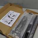 Queekay Reptile Heat LAMP Stand, Black Metal, Adjustable Height and Width, 5 Hanging Hooks, for Terrarium, Aquarium, Incubator, Cages, Suitable for Reptiles, Amphibians, Small Animals