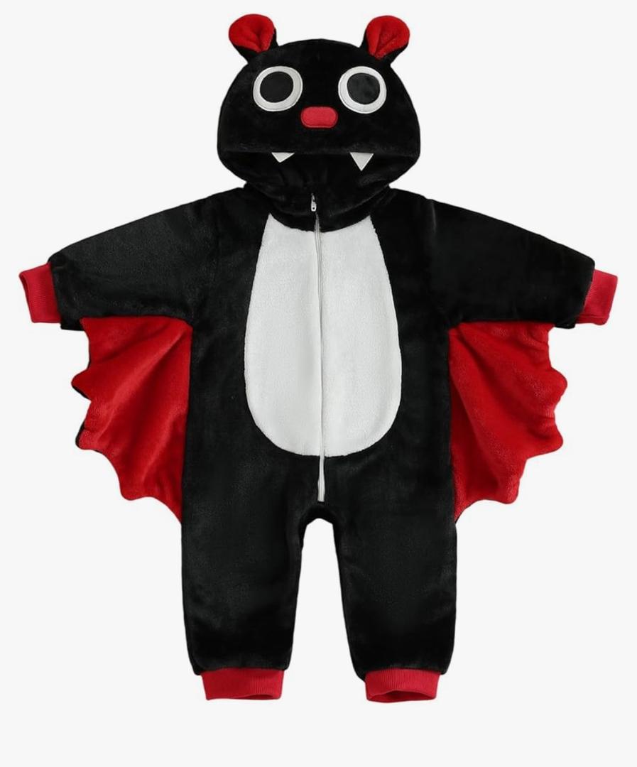 Nicoxijia Toddler Baby Halloween Costume Cute Hooded Jumpsuit Zipper Snowsuit Romper Fuzzy Fall Winter Animal Cosplay Outfit 80/48