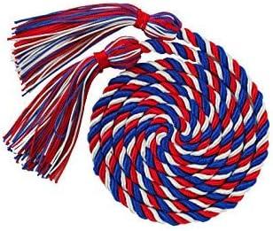 GraduationMall Graduation Honor Cord 68" Royal, Red, White