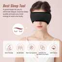 Sleep Mask & Earmuffs for Sleep - 2 in 1 Eye & Ear Mask, Comfortable & Soft for Side Sleepers (Black)