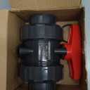 PVC Union Ball Valve, 1-1/2" Inch (DN40) True Union Full Flow Ball Valve, ASTM EPDM O-ring, Rated 200 PSI, PVC Ball Valve with Slip Socket Full Port, for Various Water Control System