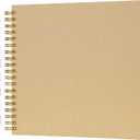 potricher 10 x 10 Inch DIY Scrapbook Photo Album 80 Pages Thick Kraft Blank Yellow Paper Memory Book for Wedding and Anniversary Family (Yellow, 10 Inch)