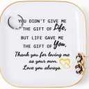 Step Mom Gifts for Bonus Mom Jewelry Dish Ring Dish Tray for Mother in Law Birthday Christmas Valentines Mother's Day Gift for Stepmom Bonus Mom - Thank You for Loving Me As Your Own