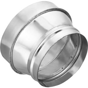 PATIKIL 7 to 6 Duct Reducer, 7 to 6 Inch Galvanized Steel Air Ducting Pipe Vent Hose Reducer Increaser Round Dryer Ventilation Coupler for HVAC Duct Fan Dryer Vent Chimney