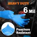 TitanFlex Nitrile Exam Gloves, Blue, 6-mil, Heavy Duty Nitrile Gloves, Mechanic Disposable Gloves, Latex Free, Powder Free
