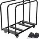 Folding Table Cart, Table Dolly with Swivel Caster Transport 6-8PCS Rectangular,Round Folding Tables 24In Width Panel Cart Have 3 Pole for Separating Area&Detachable Design Easy to Through Doorway, 24 inches x 40 inches x 39 inches