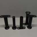 Adjustable Height Support Leg for Bed Frame,Bed Frame Center Support Legs with Wider Base,Bed Reinforcement Kit for Metal/Wood Slat,Height from 7" to 13",Black-Set of 5