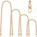 4 Pcs Different Size Purse Chain Strap Cross body Chain Strap Replacement Chain for Handbag Shoulder Bag Purse(15.7/23.6/31.5/47.2 Inches-O chain 0.28 Inch, Gold)
