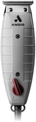 Andis 04780 Professional T-Outliner Beard & Hair Trimmer for Men with Carbon Steel T-Blade, Bump Free Technology – Corded Electric Beard Trimmer, GTO, Grey