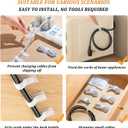4 x 36PCS Cable Organizer Hook and Loop Cable Ties, Self Adhesive Hook and Loop Cable Straps Sticky-Back Cable Management Cord Organizer Cable Clip for Household & Office Essentials (White*36)
