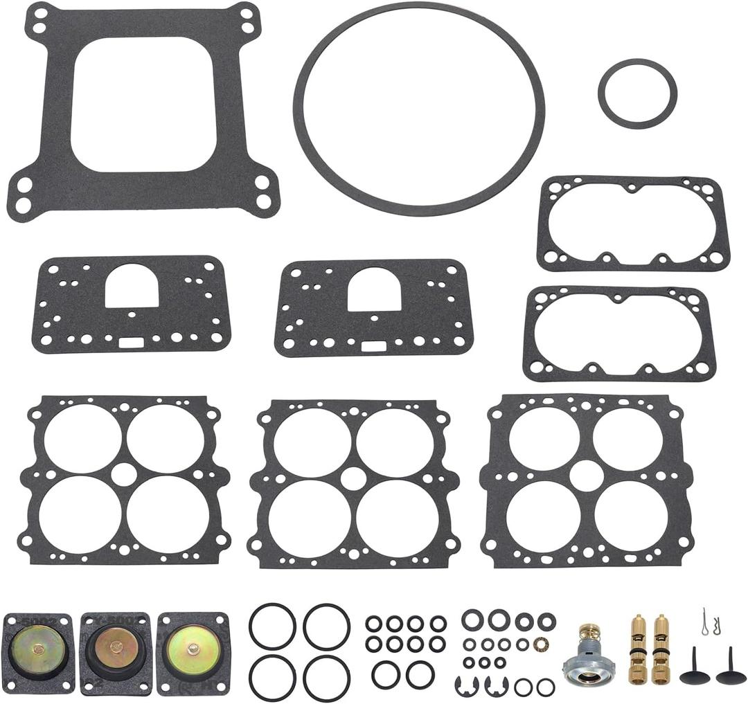 4150 Carburetor Rebuild Kit Fit for Holley 37-485 4 Barrel Gas Double Pumper Carb Model 600 650 700 750 800 850 CFM 37-485 Carb Renew Kit