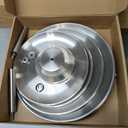 Chip and Dip Serving Set - Stainless Steel Appetizer Tray w/Shrimp Cocktail Platter & 13 Inch Round Cake Stand - Stylish & Versatile Kitchen Accessory for Displaying Desserts