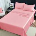 YIYEA King Size Pillow Cases Set of 2, 100% Viscose Derived from Bamboo Cooling Pillowcases for Hot Sleepers, Silky Soft Breathable Pillow Covers with Envelope Closure (20" x36, Pink)