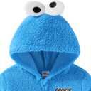 Sesame Street Cookie Monster Boys Cosplay Hooded Coverall with 3D Eyes for Infant and Toddler (Blue, )