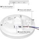 Lepro 8.7 inch Flush Mount LED Ceiling Light for Bathroom, Waterproof, 5000K Daylight White, 1500 LM 15 watt, 120 watt Equiv. Round Flat Low Profile Ceiling Fixture for Laundry, Kitchen, Hallway