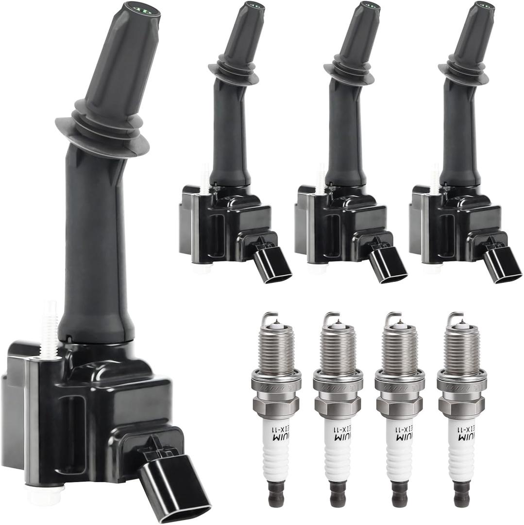 Ignition Coil Pack Spark Plug fit for Turbo L4 1.4 2016 2017 2018 2019 Chevy Cruze Buick Encore, L4 1.5 2016-2019 Chevy Malibu, 2018-2022 Equinox, 2018-2020 GMC Terrain UF802, Set of 4