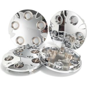 4Pcs 7.02in / 178.3mm Car Wheel Center Caps for 1999-2004 S10 Xtreme 2001-2004 Blazer Xtreme Chrome Outer 7.02 in, Inner 6.2 in Snap-On Hub Caps